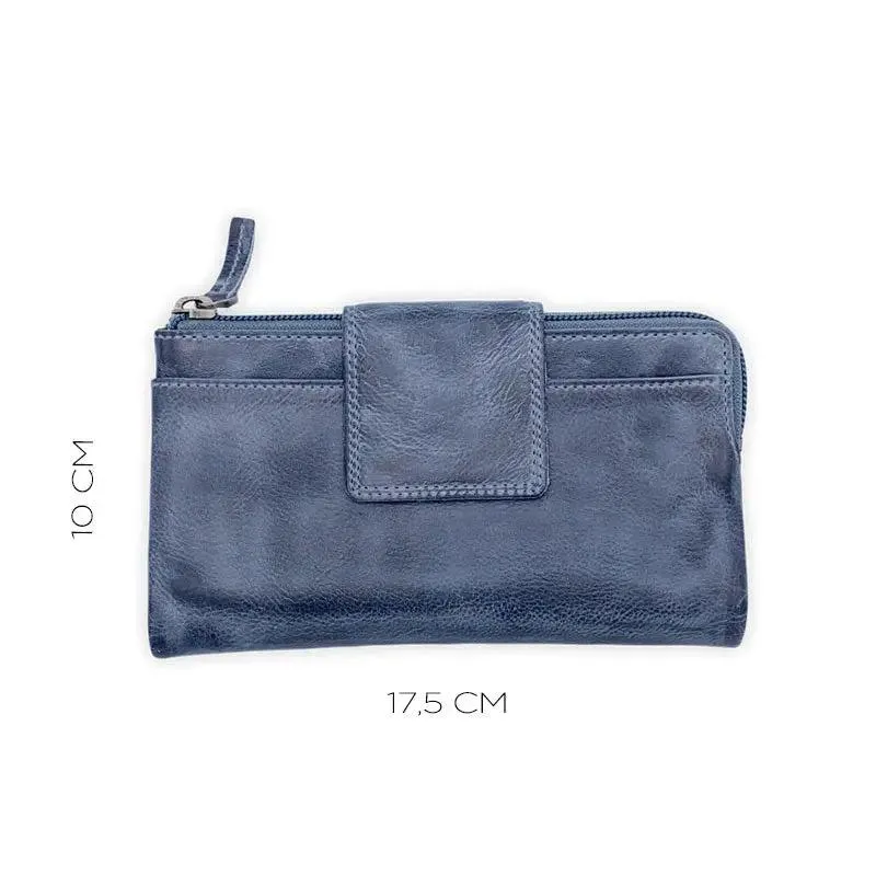Sandro Barbera portafoglio donna grey pelle stone washed