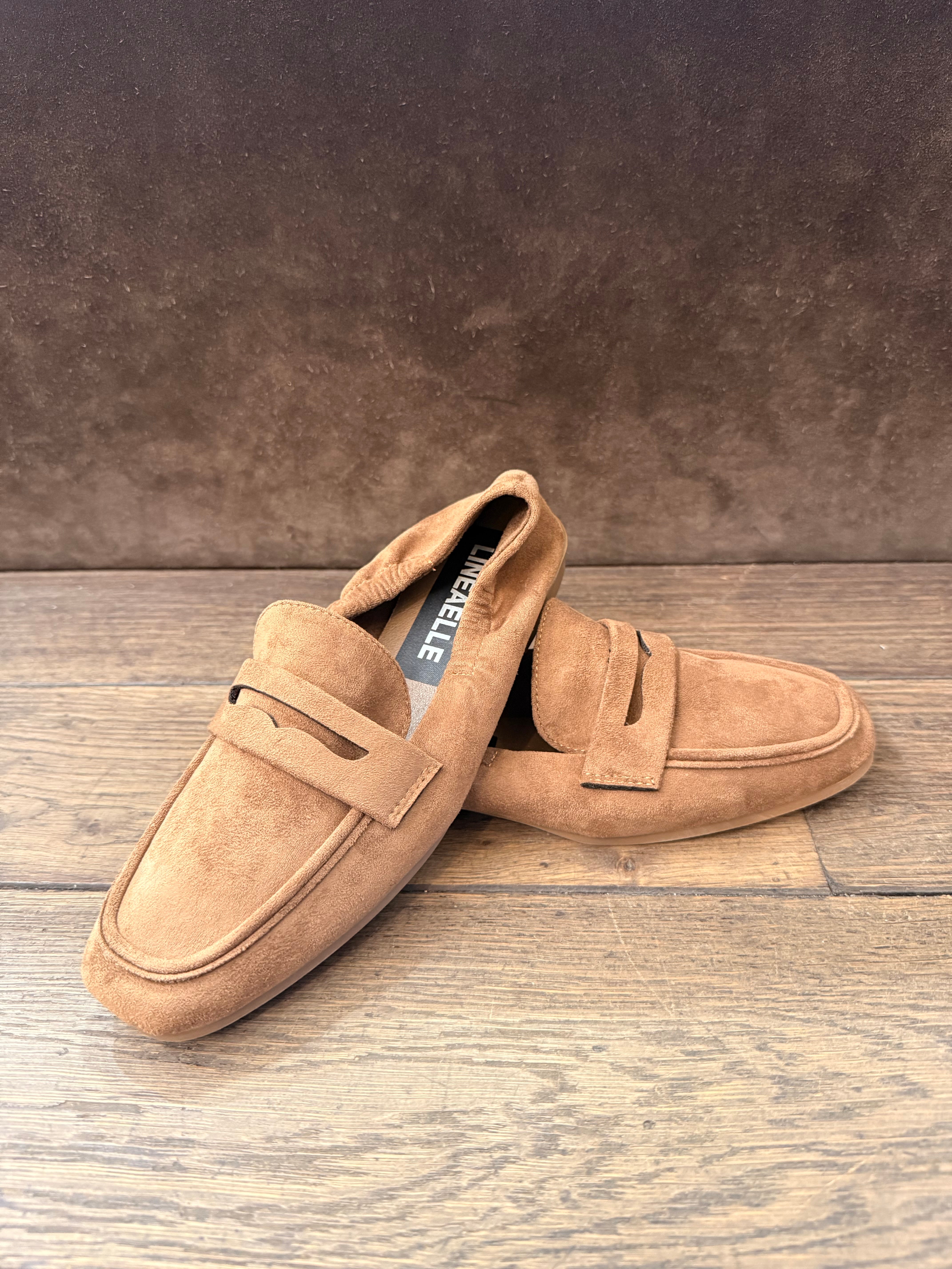 Linea Elle Mocassino Camel Alcantara Imbottito