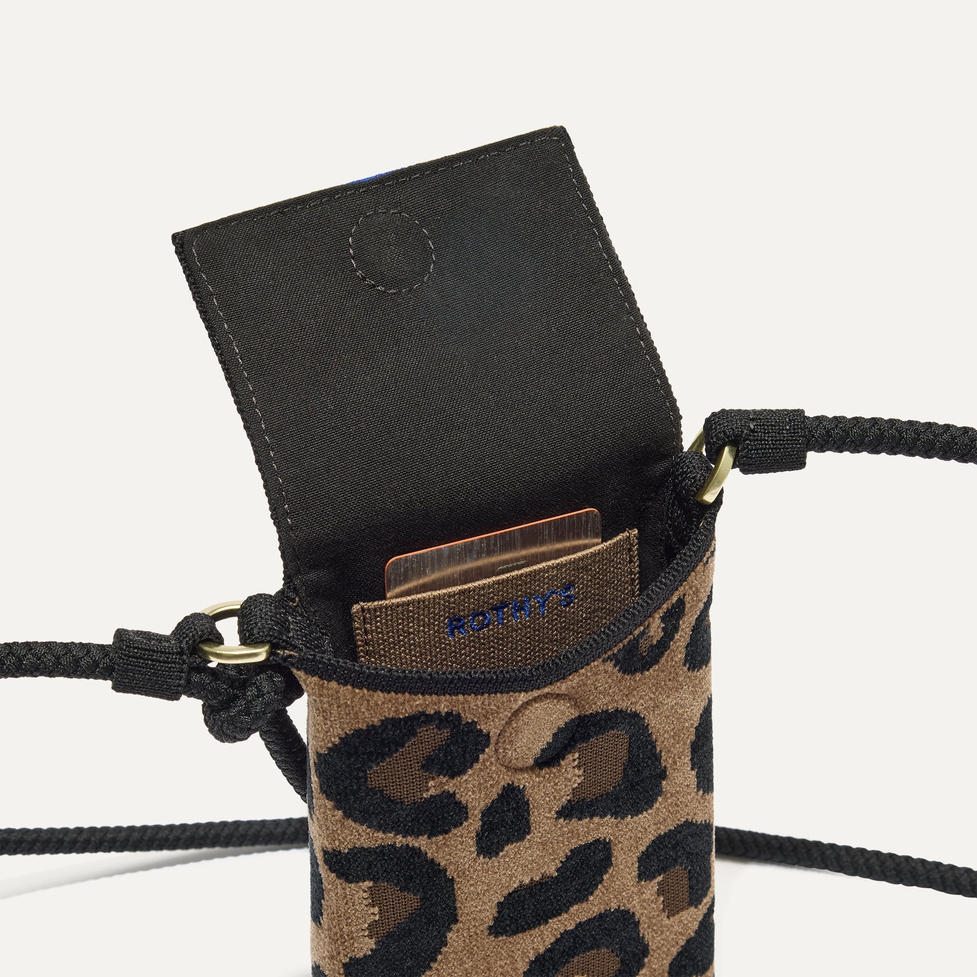 Rothy's The Phone Crossbody borsa a tracolla ReVelvet Cat leopardata