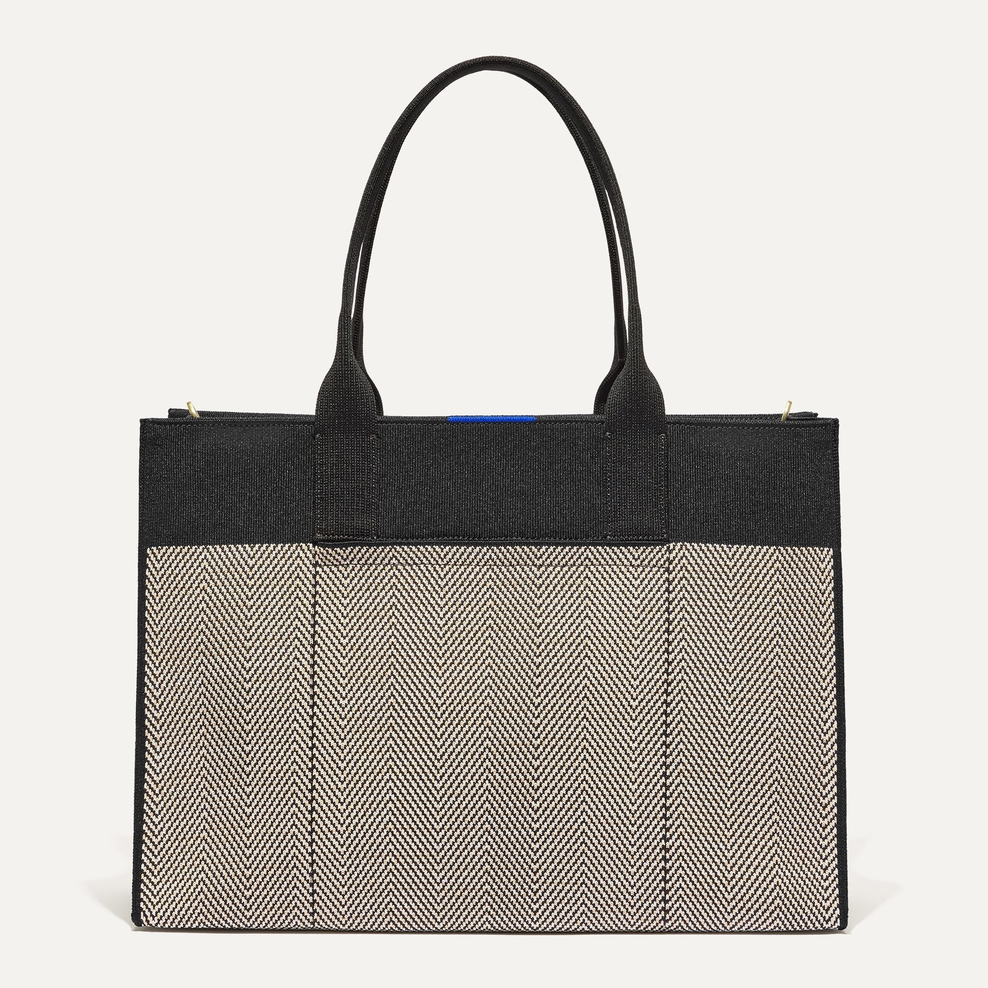 Rothy's The Classic Tote borsa tote Black Herringbone zip