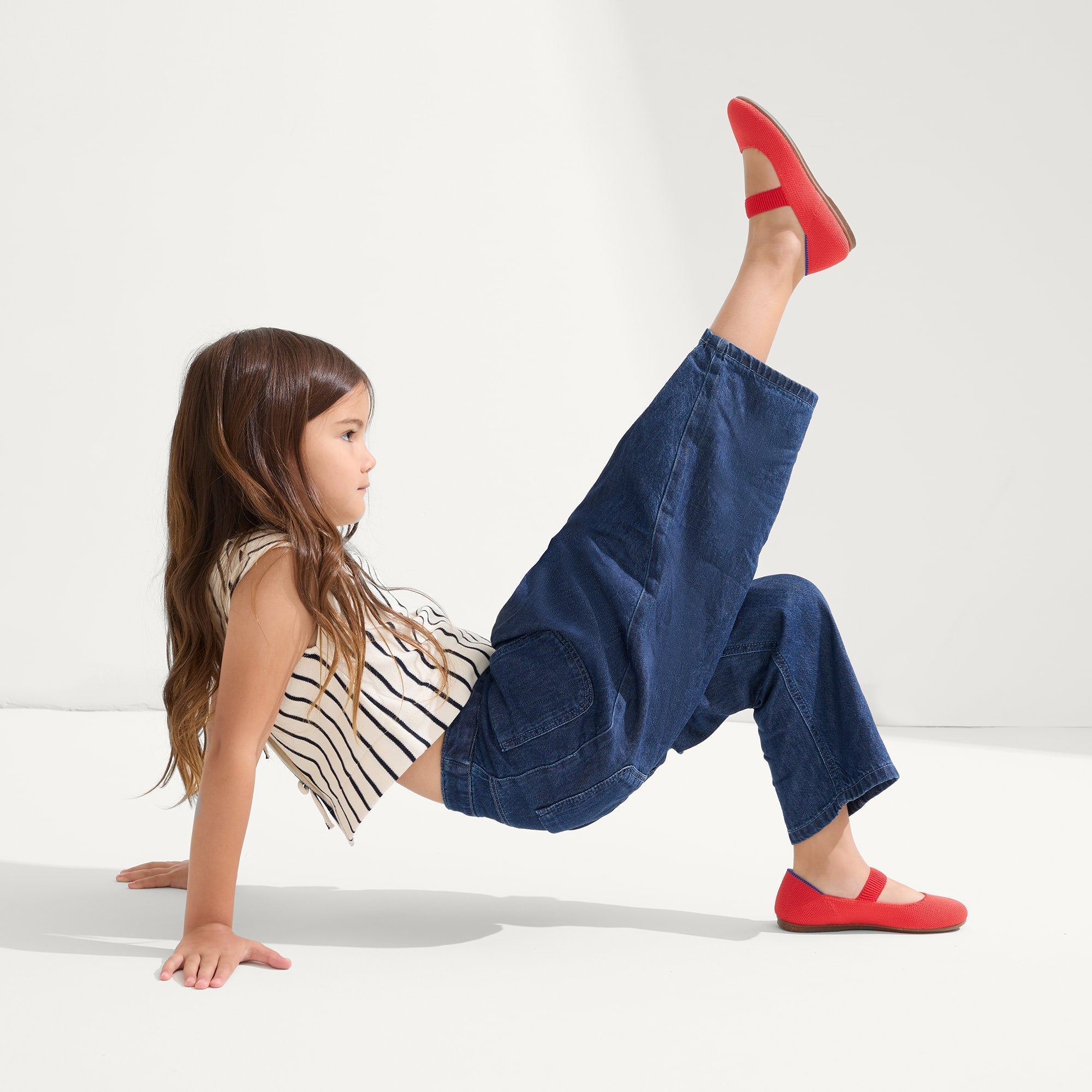 Rothy's The Kids Mary Jane ballerine bambina Glamour Red rosse