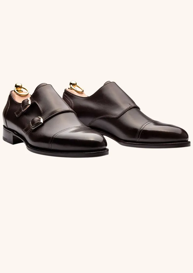 Stefano Bemer Monks C2301 scarpe double monk marrone box calf