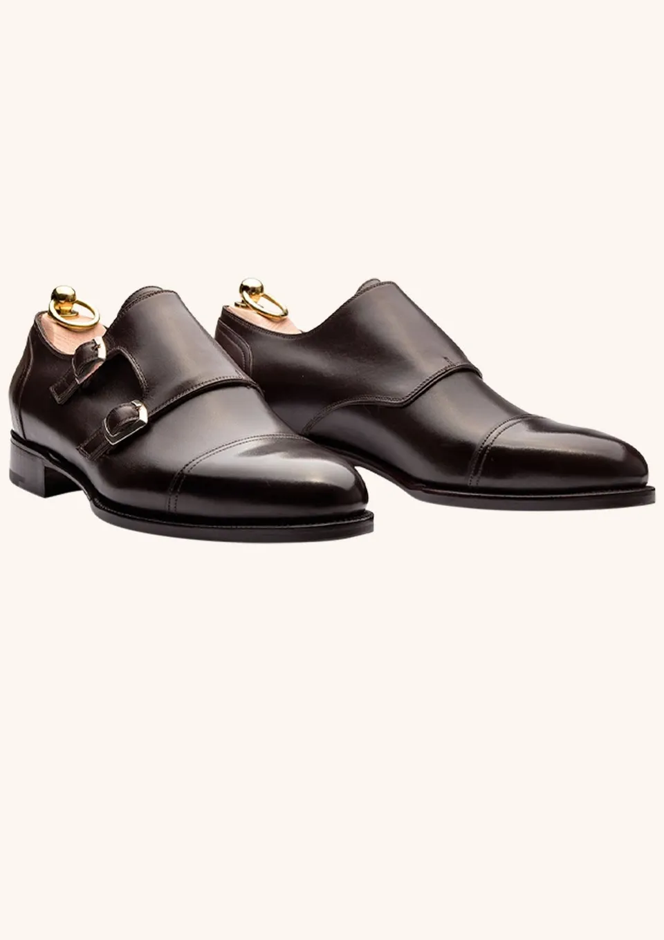 Stefano Bemer Monks C2301 scarpe double monk marrone box calf