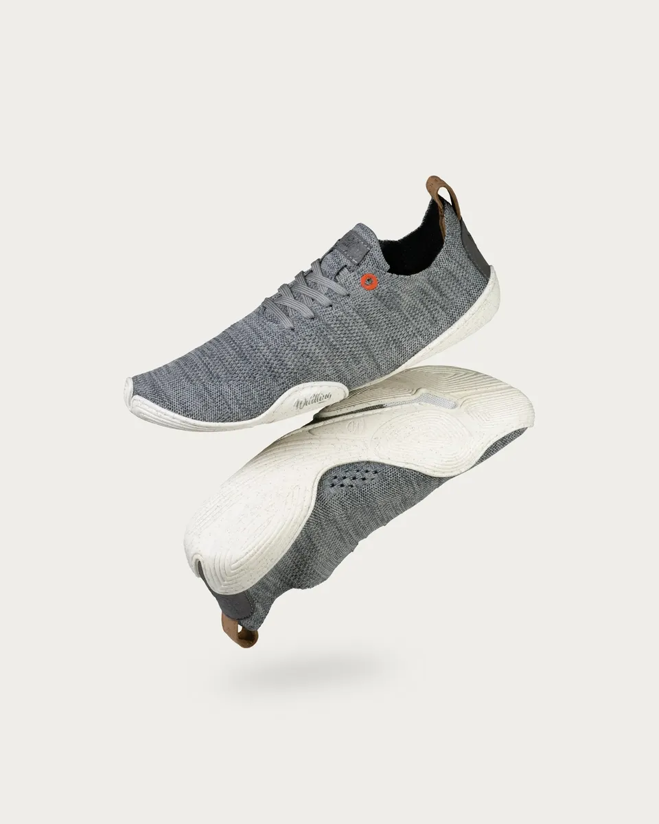 Wildling Nittugo gray slip-on scarpe scalze grigie merino