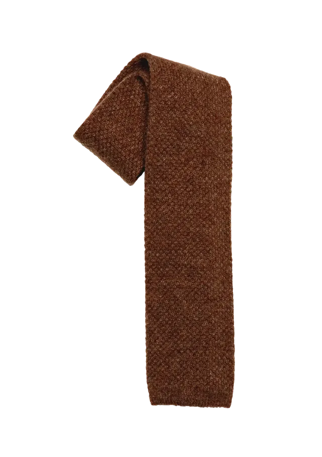 Stefano Bemer Ties cravatta lana marrone 8 cm