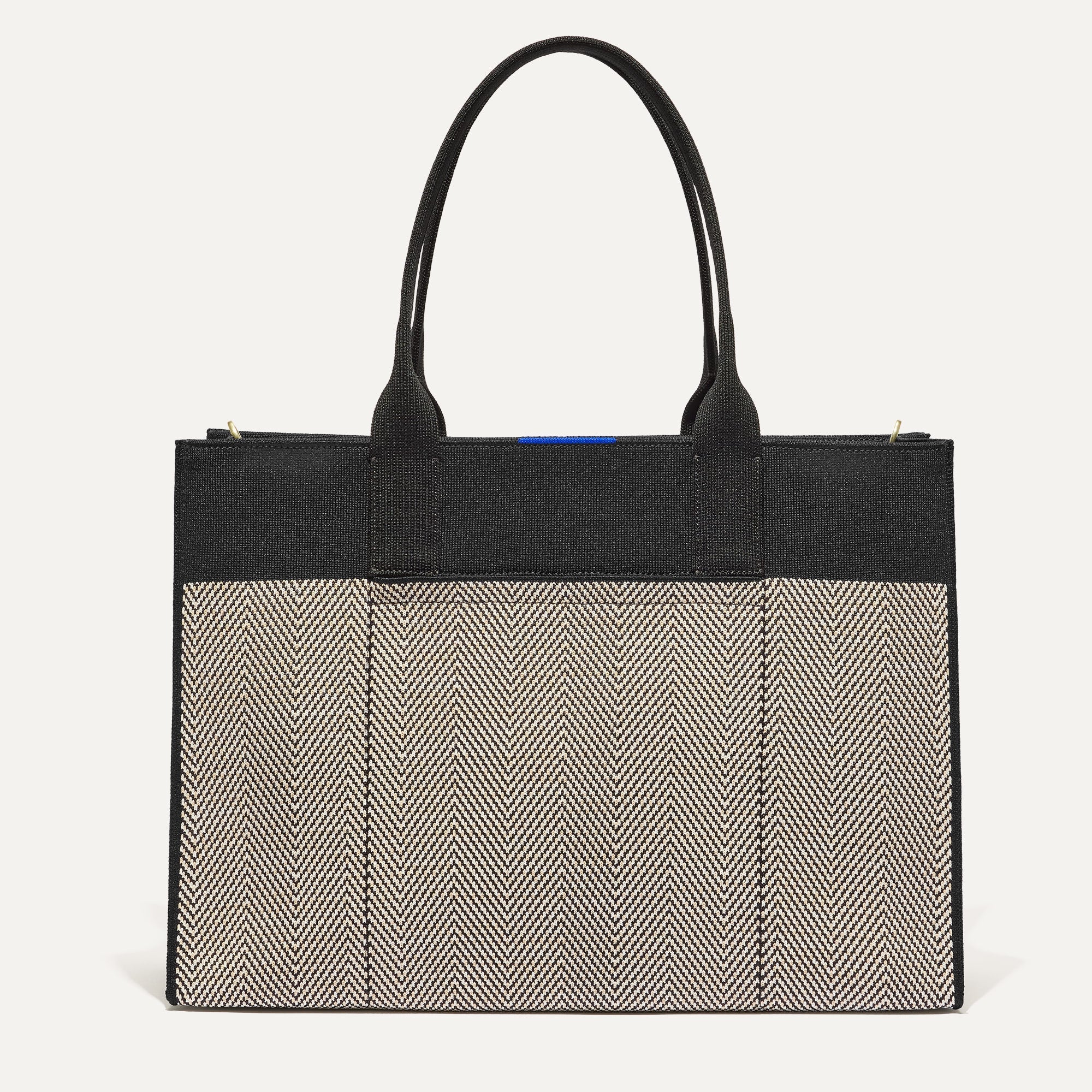 Rothy's The Classic Tote borsa tote Black Herringbone zip