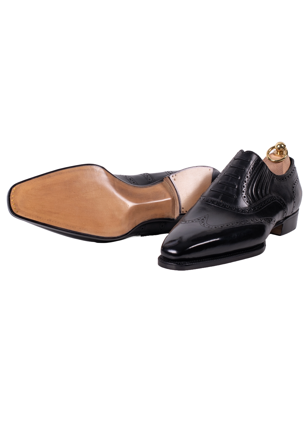 Stefano Bemer Lazymen scarpe oxford pelle nere wingtip