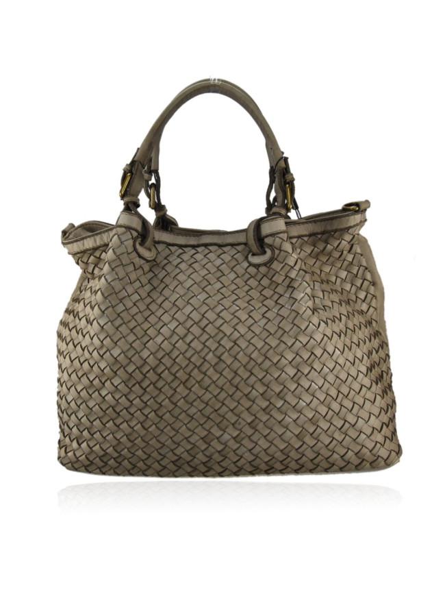 Sandro Barbera Bazi59 Borsa Intrecciata Verdone Pelle