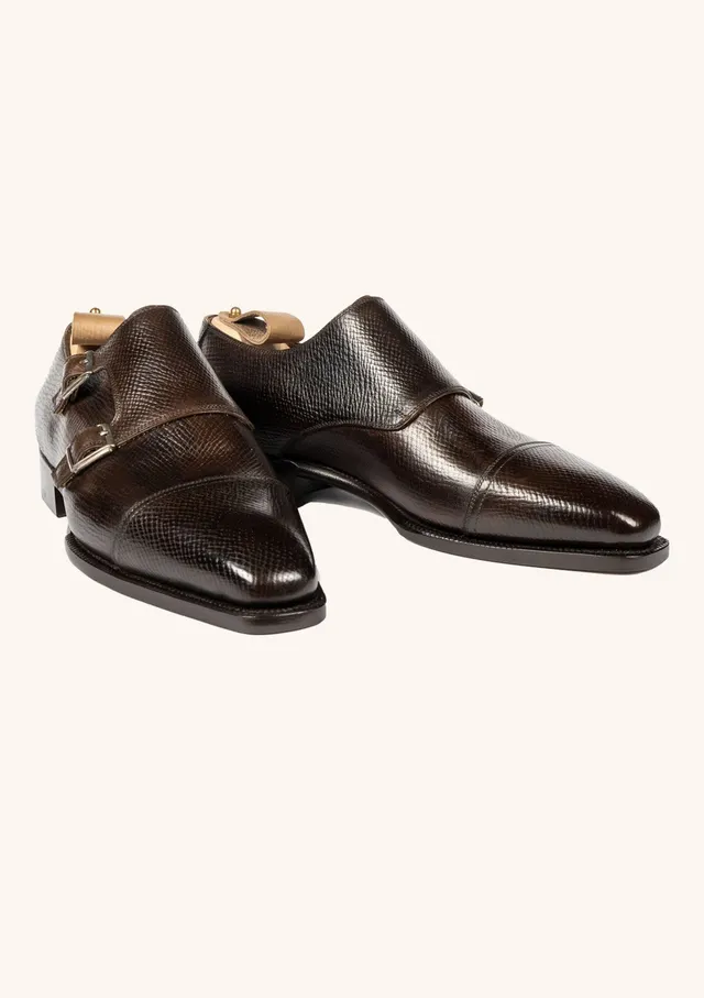 Stefano Bemer Classica Double Monk Pelle Marrone 42