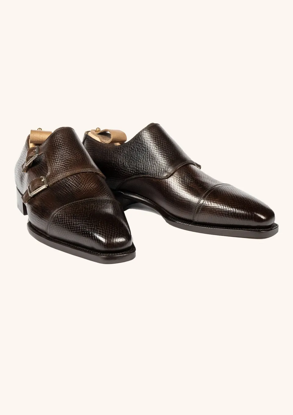Stefano Bemer Classica Double Monk Pelle Marrone 42