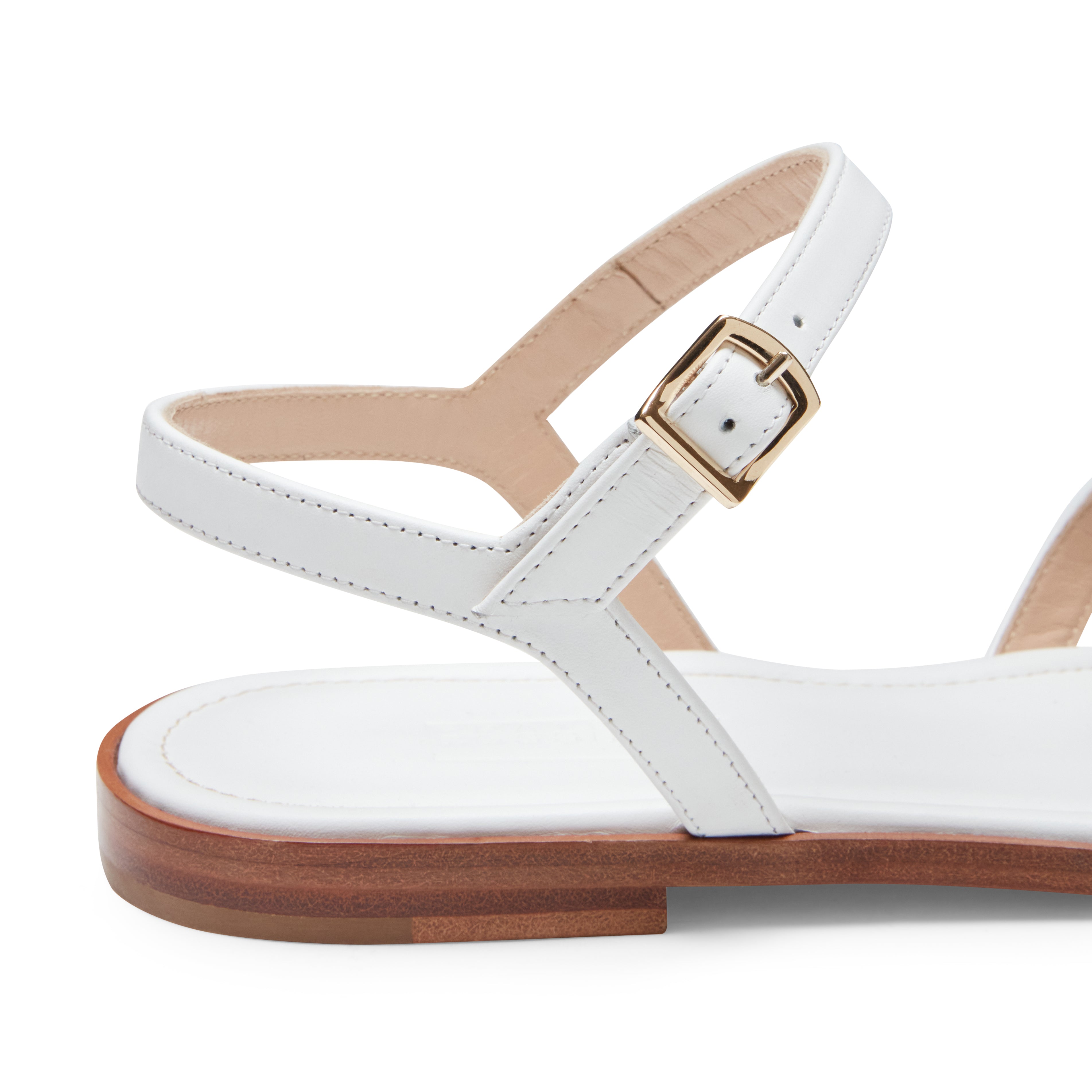 F.lli Rossetti Sandalo Pelle Bianco Flat Intrecciato Art. 68215