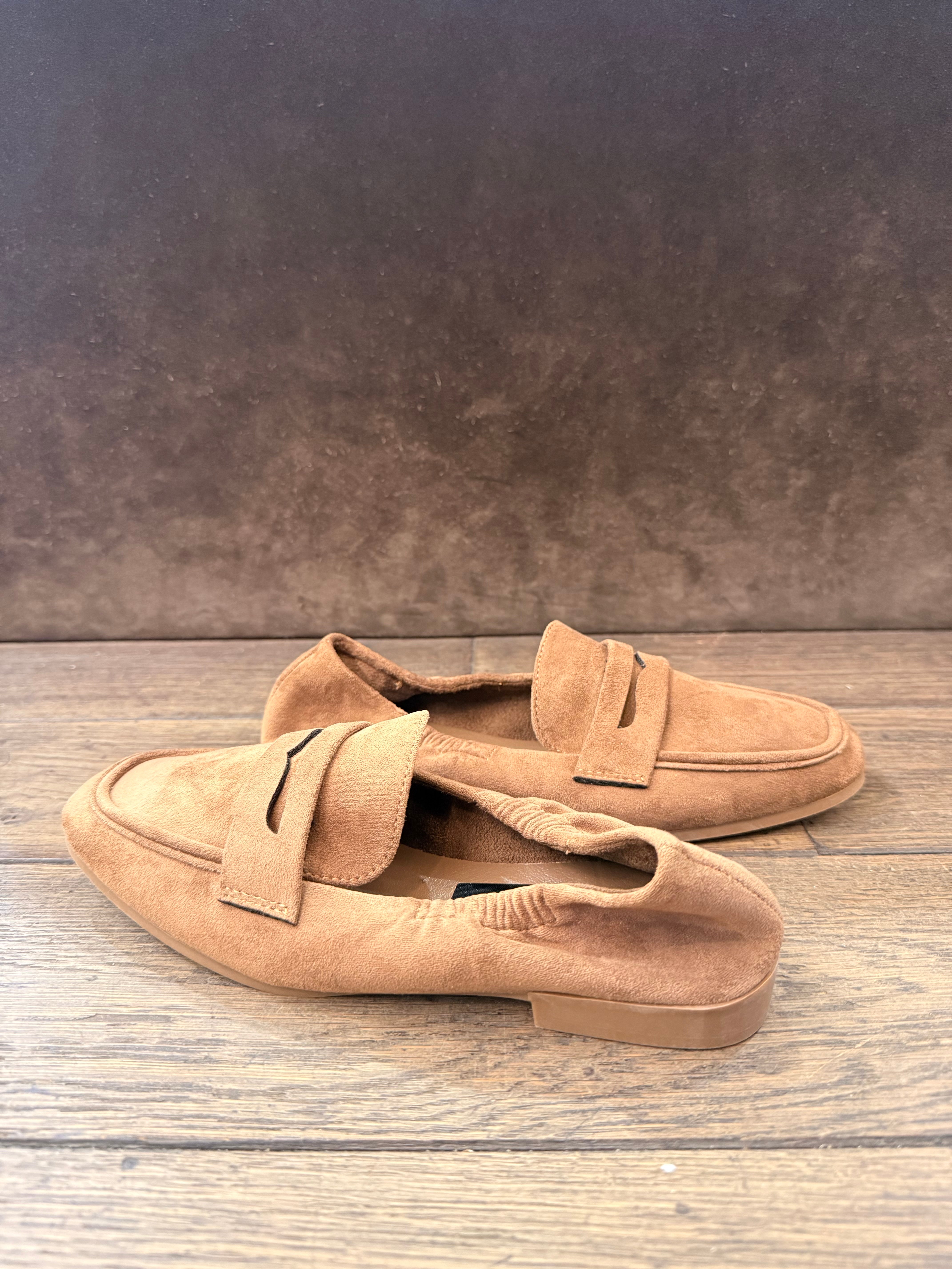 Linea Elle Mocassino Camel Alcantara Imbottito