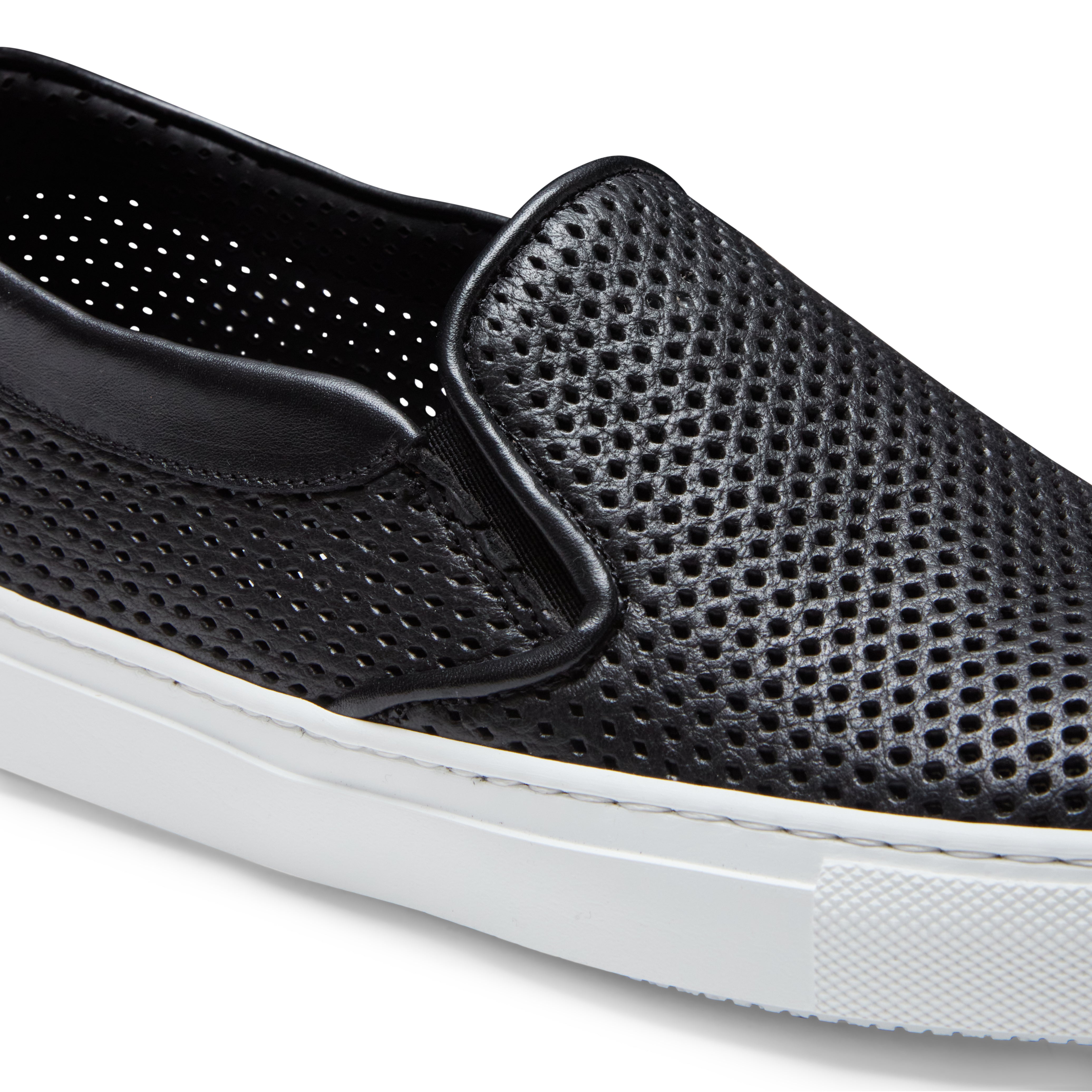 F.lli Rossetti 47401 Slipper Uomo Nero Pelle Traforata Elastici