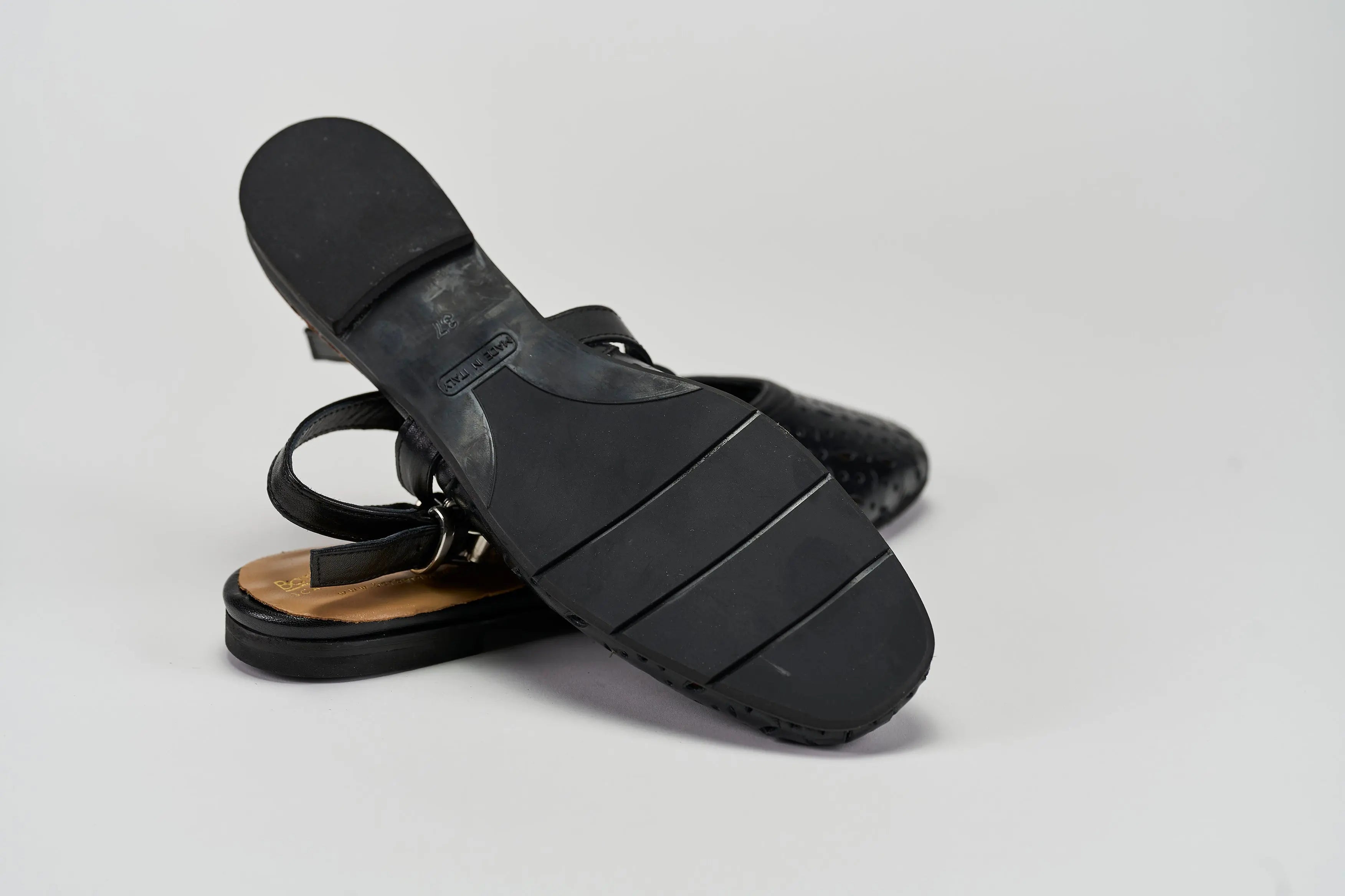 Sandro Barbera & Figli Ambra 13 sandali donna pelle nero traforato