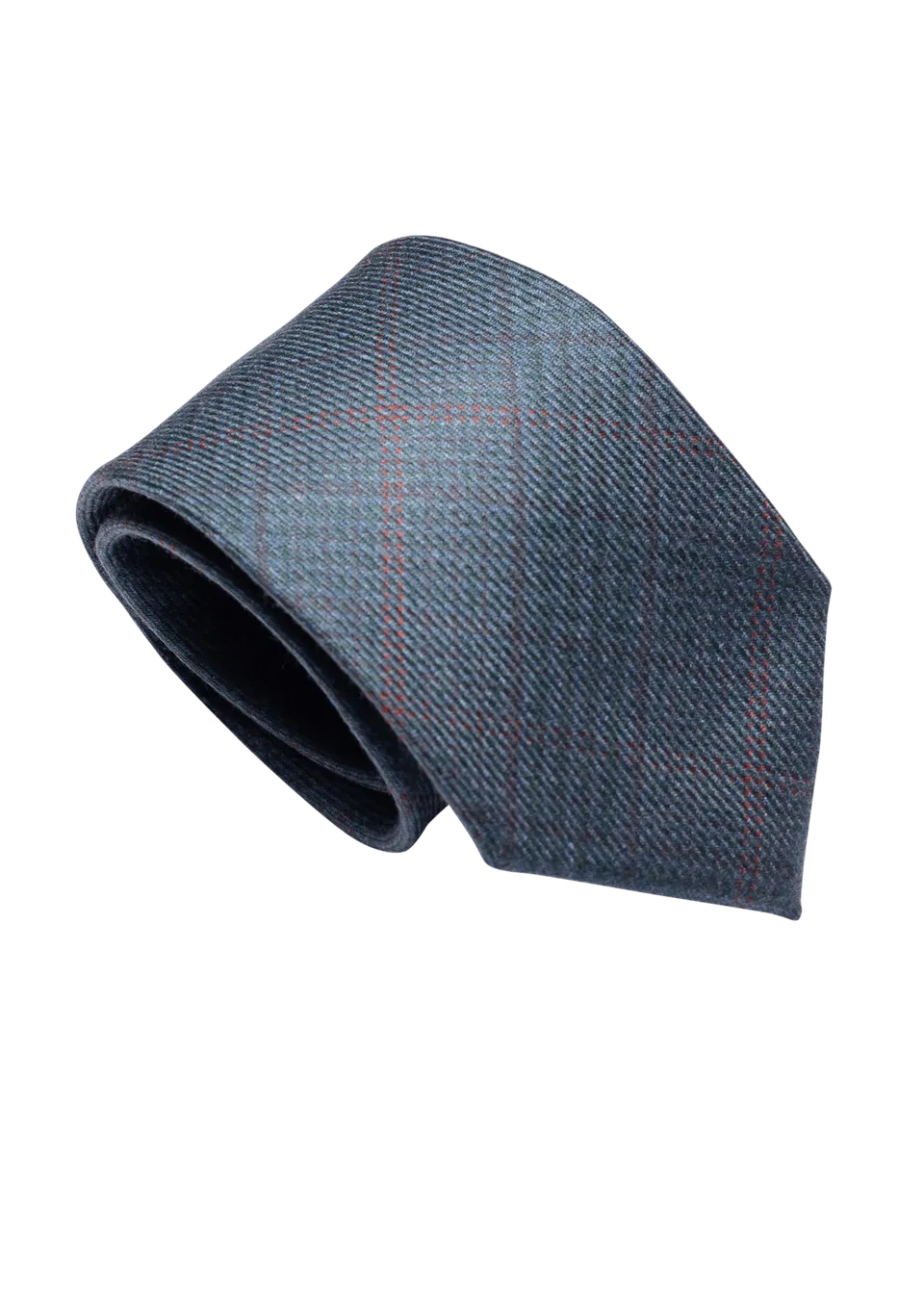 Stefano Bemer Ties Pattern 04 cravatta lana azzurra 8 cm