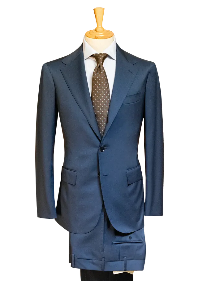 Stefano Bemer SV1027 Abito Uomo Blu Lana Taglia 50