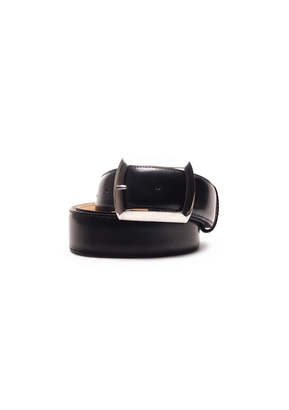 Stefano Bemer Belts Cintura Pelle Nera SB01 3,5 cm